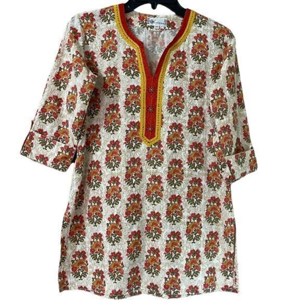 Westside India Floral Kurti Tunic Top Size XS
